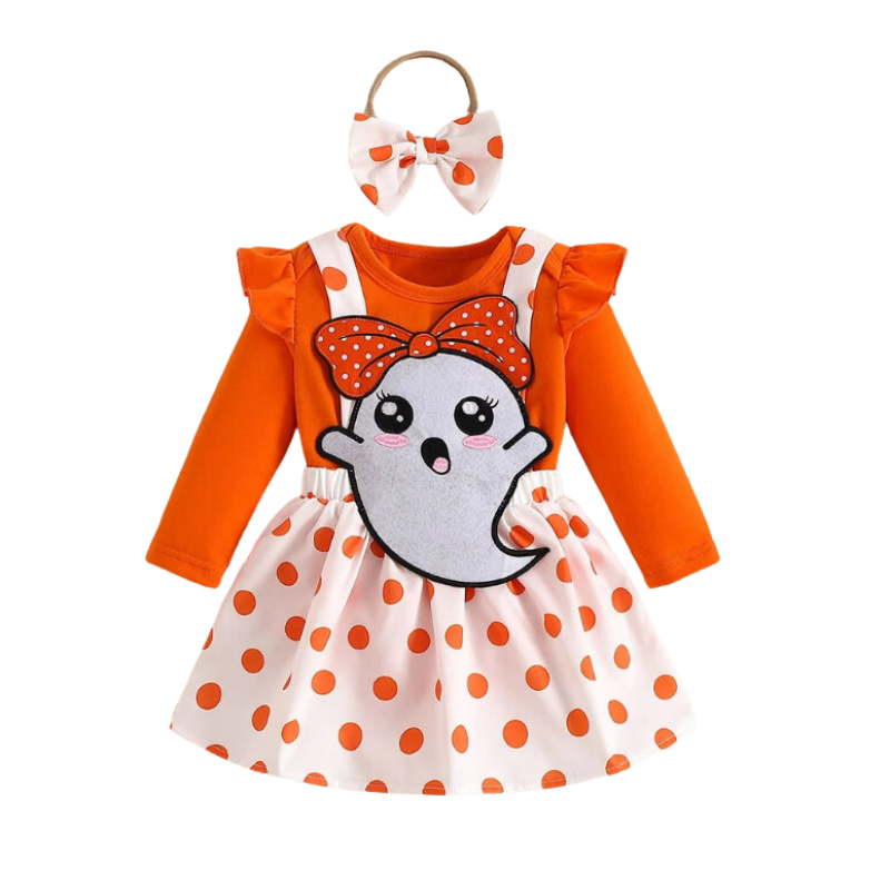 Halloween-klänning med Spökmotiv