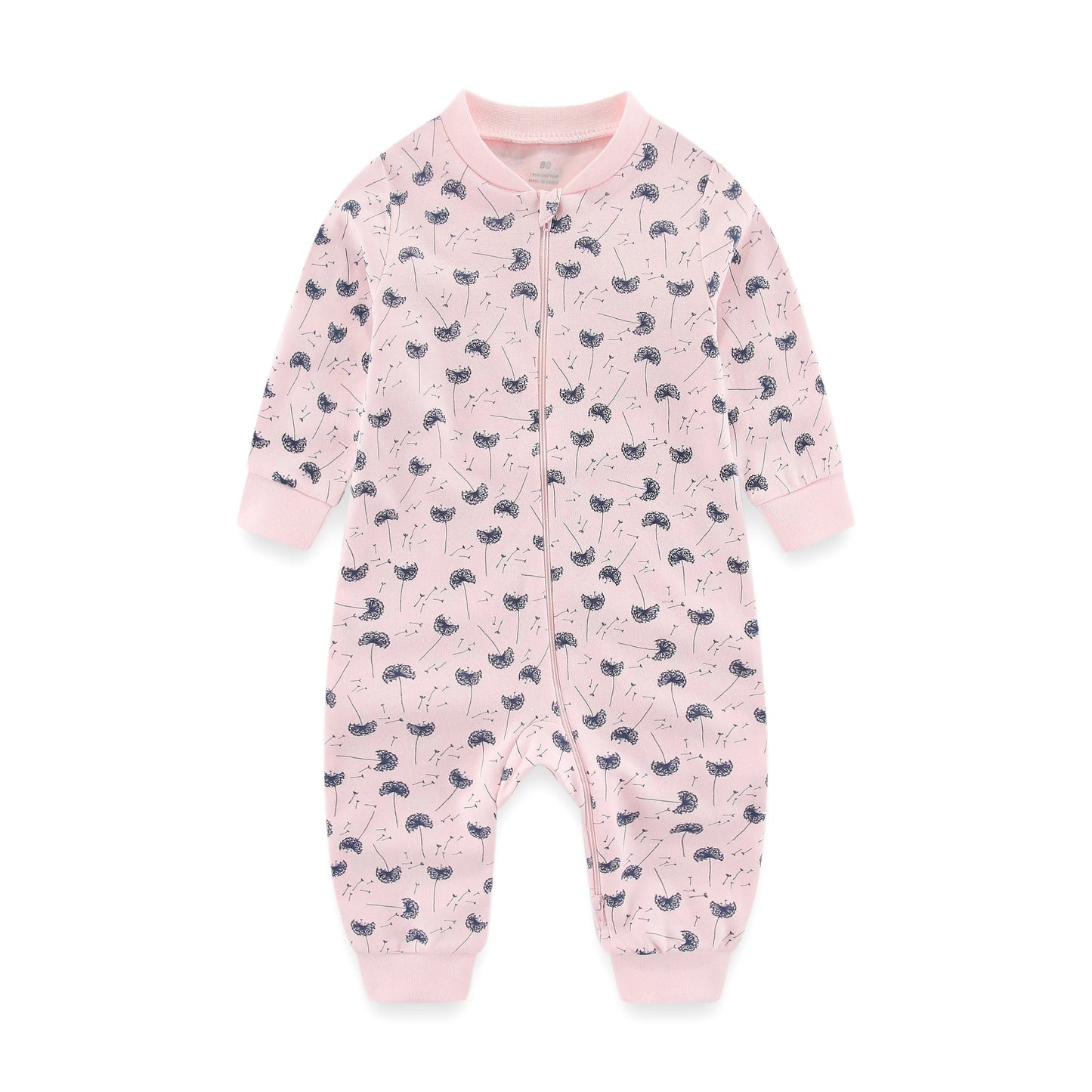 Rosa Bodysuit med Blommor