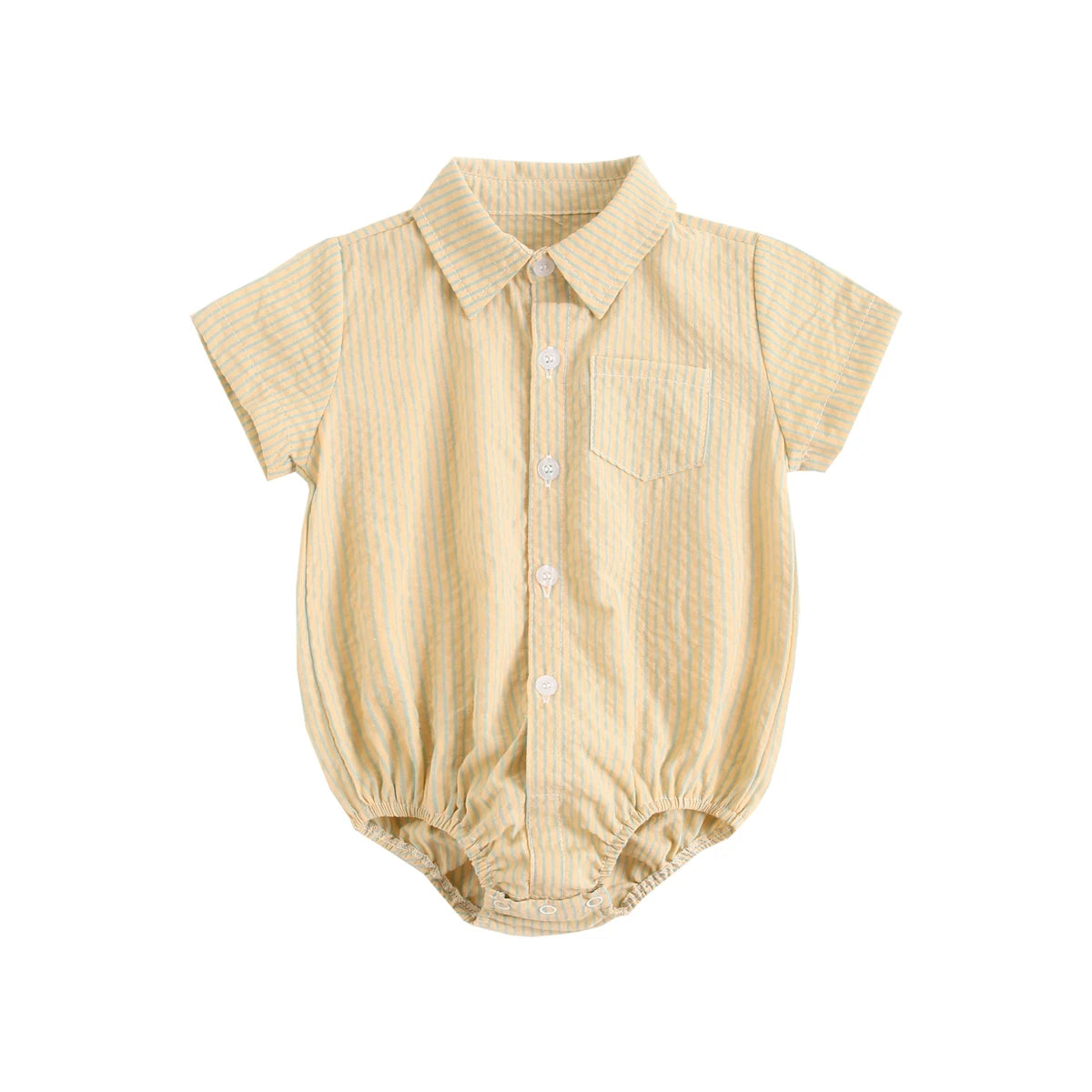 Randig Babyromper Klassisk Stil - Gul classic