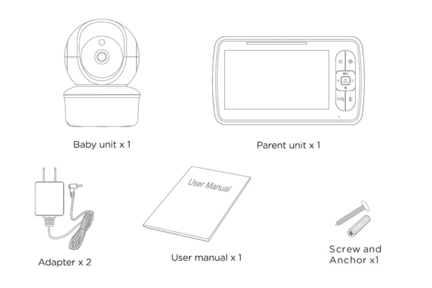 BABYSTAR SM650 Babyvakt med Kamera och LCD-skärm