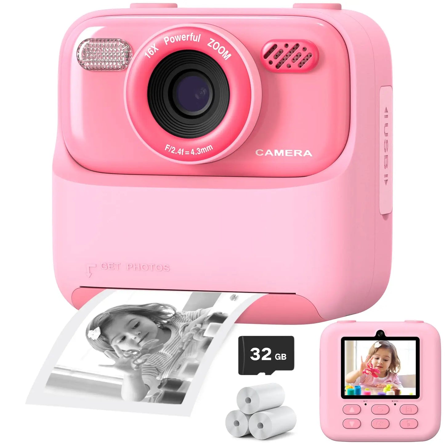 Pixipo mini kamera med 32GB
